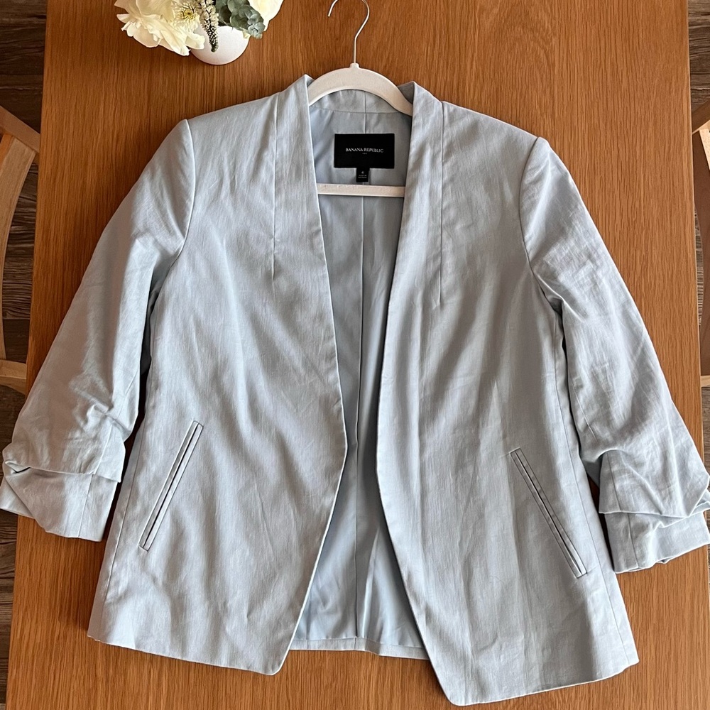 Banana Republic Women's Light Gray Blazer